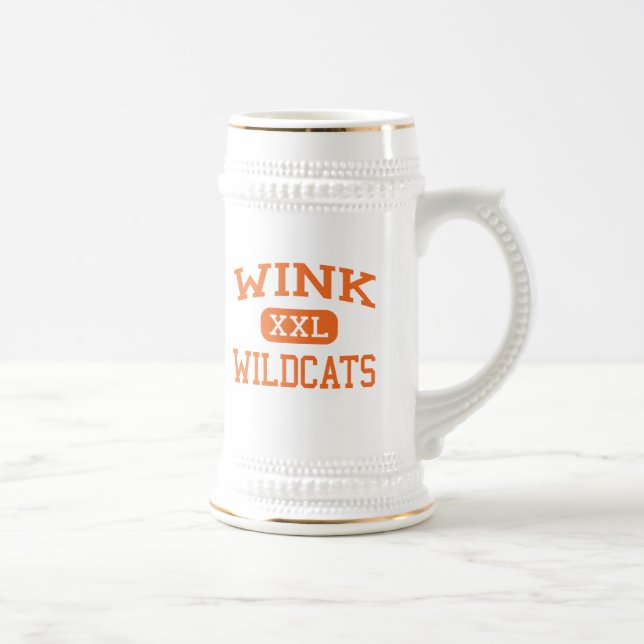 Wink - Wildcats - Wink High School - Wink Texas Beer Stein (Right)