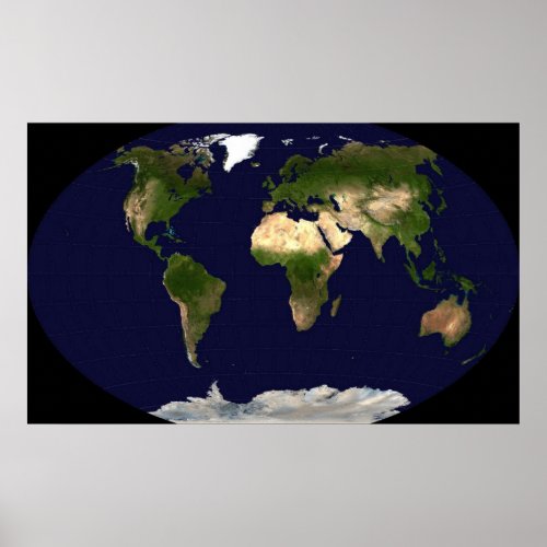 Winkel Tripel Projection Map of the World Poster