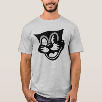 Winking Black Cat T-shirt by Vintage_Halloween at Zazzle