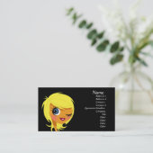 Winking Blonde Girl Business Cards (Standing Front)