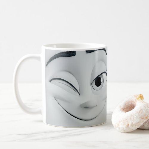 Winking Cartoon Face 3D Mug 10