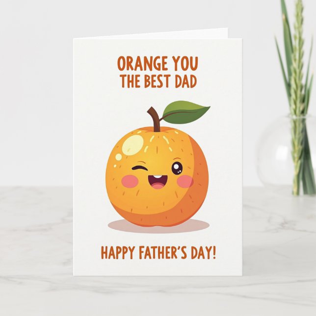 Winking Citrus Fathers Day Card (Front)