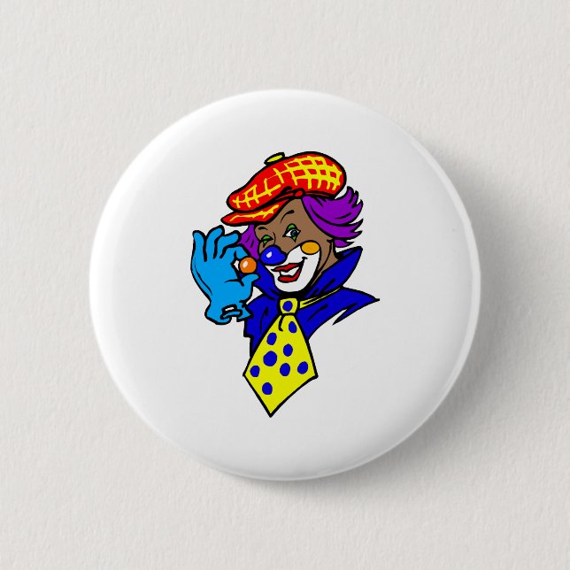 Winking Clown with Marble Button (Front)