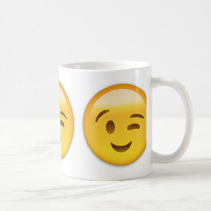 Winking Face Emoij Coffee Mug