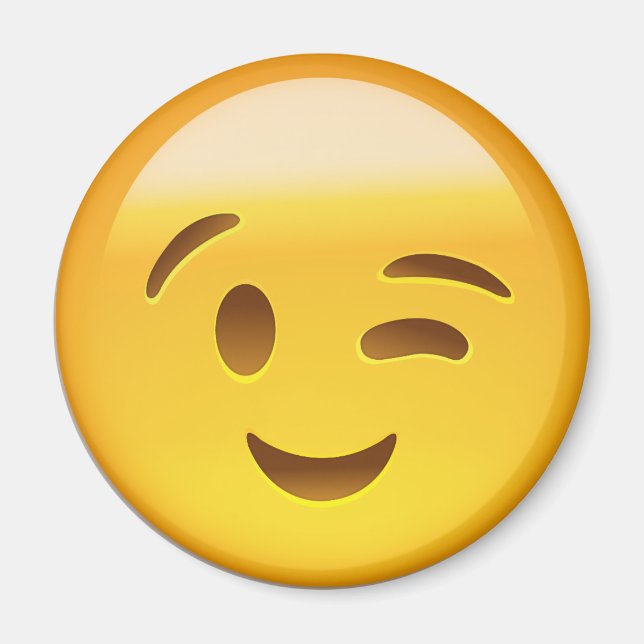 Winking Face Emoij Magnet (Front)