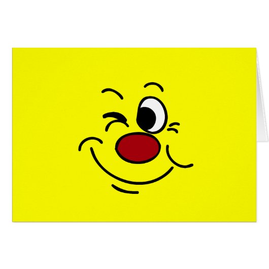 Winking Face Grumpey Cards (Front Horizontal)