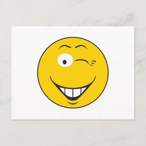 Winking Face Postcard