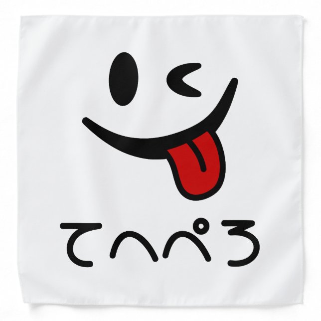 Winking Face Tongue Out てへぺろ Tehepero | Oops Bandana (Front)