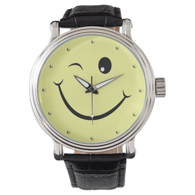 Winking Happy Face Watch (Front)