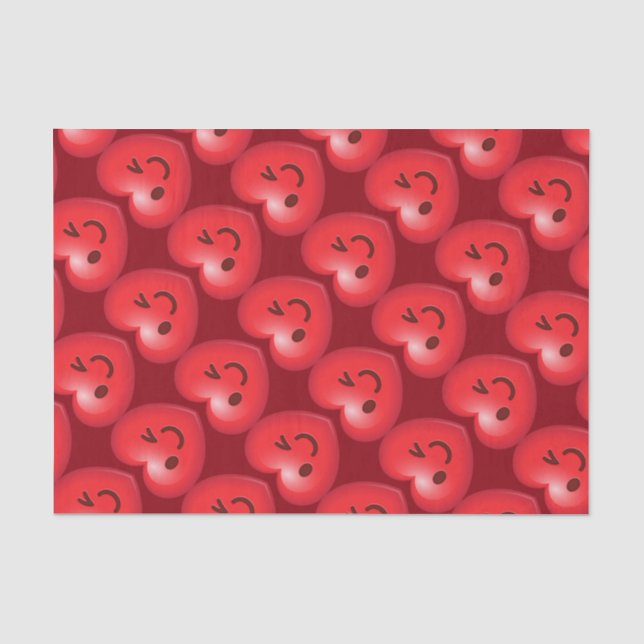 WInking Heart Emoji Tissue Paper (Front)