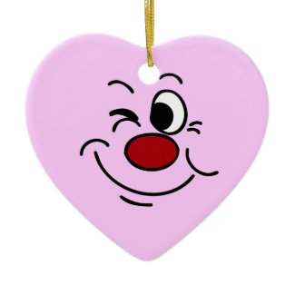 Winking: Heart Ornament for Balloons or Flowers ornament