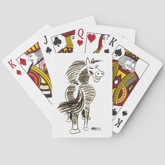 Winking Horse Good Luck! Poker Cards (Back)