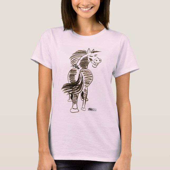 Winking Horse Good Luck! T-Shirt (Front)