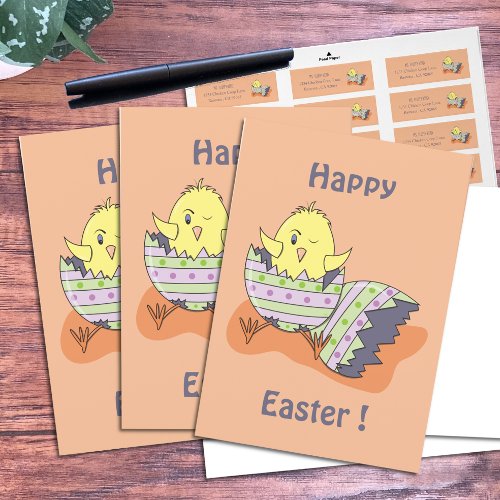 Winking Little Chick Happy Easter Greeting Card