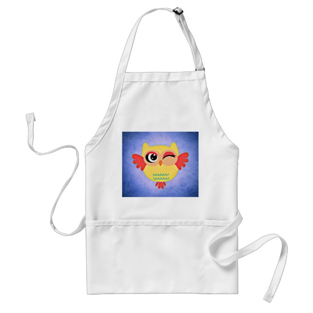 Winking Owl Adult Apron (Front)