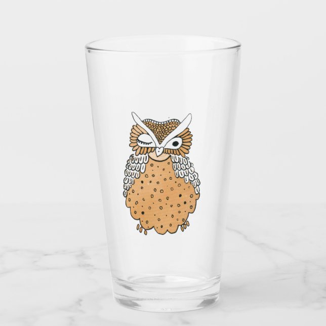 Winking Owl Glass (Front)