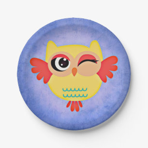 Winking Owl Paper Plates