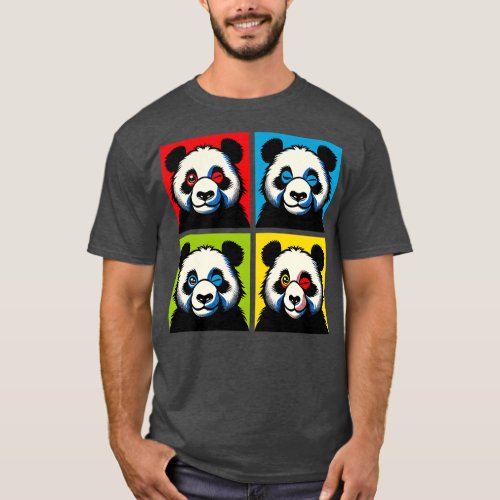 Winking Panda Funny Panda Art T_Shirt