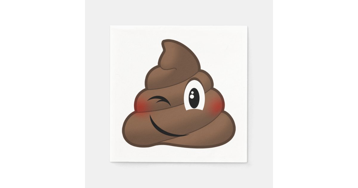 Winking Poop Emoji Napkins Zazzle