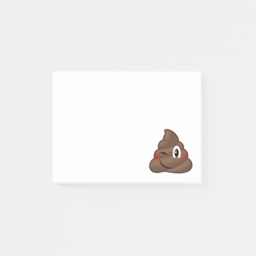 Winking Poop Emoji Post_it Notes