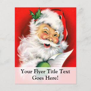 Winking Santa Christmas List Flyer