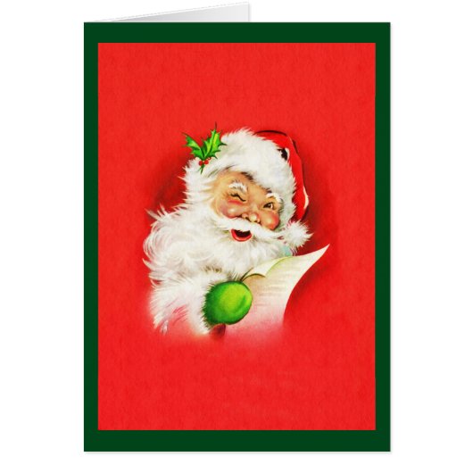 Winking Santa Claus Cards (Front)
