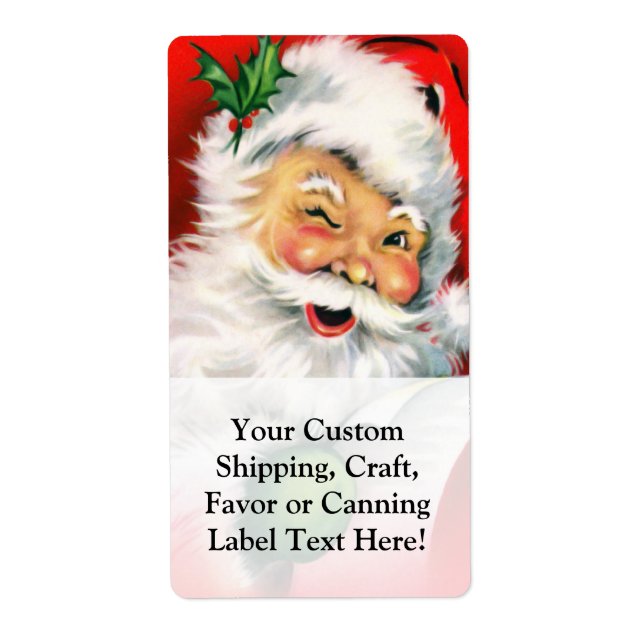 Winking Santa Label (Front)