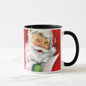 Winking Santa Mug by ChristmasCardShop at Zazzle