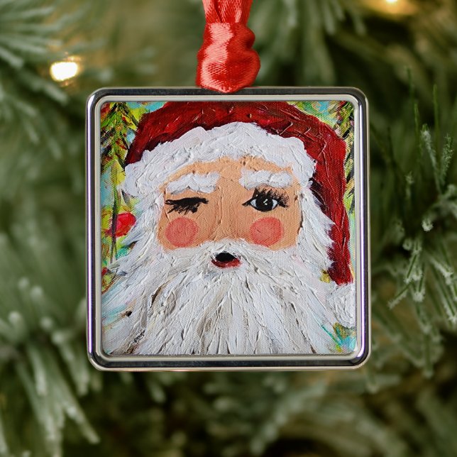 Winking Santa Ornament (Tree)