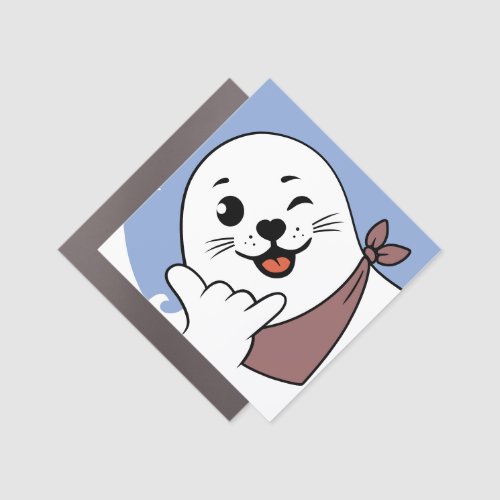 Winking Seal Wearing a Bandana Throwing Shaka Sign