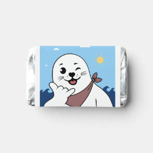 Winking Seal Wearing a Bandana Throwing Shaka Sign Hershey's Miniatures