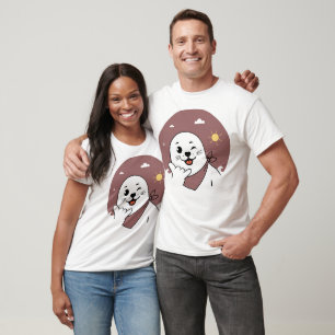 Winking Seal Wearing a Bandana Throwing Shaka Sign T-Shirt
