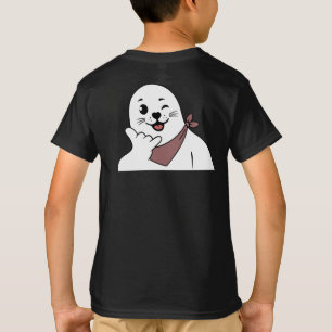 Winking Seal Wearing a Bandana Throwing Shaka Sign T-Shirt