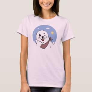 Winking Seal Wearing a Bandana Throwing Shaka Sign T-Shirt