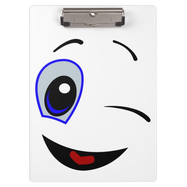 WINKING SMILEY FACE CLIPBOARD (Front)