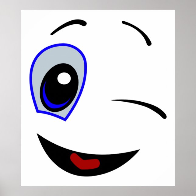 WINKING SMILEY FACE POSTER (Front)