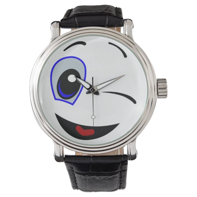WINKING SMILEY FACE WATCH (Front)