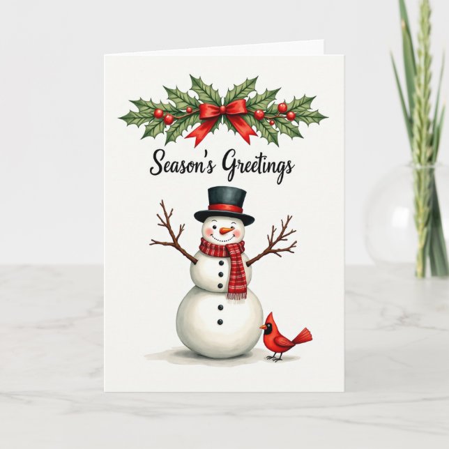 Winking Snowman Card (Front)