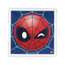 Winking Spider-Man Emoji Acrylic Tray