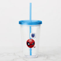 Winking Spider-Man Emoji Acrylic Tumbler