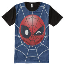 Winking Spider-Man Emoji All-Over-Print T-Shirt