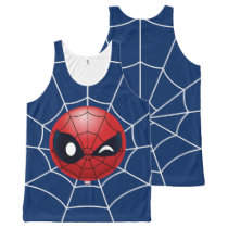 Winking Spider-Man Emoji All-Over-Print Tank Top