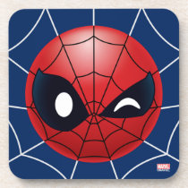 Winking Spider-Man Emoji Beverage Coaster