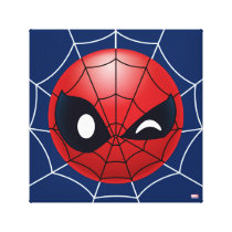 Winking Spider-Man Emoji Canvas Print