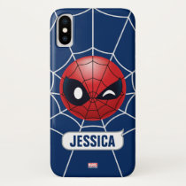 Winking Spider-Man Emoji iPhone X Case