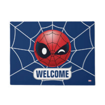 Winking Spider-Man Emoji Doormat
