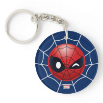 Winking Spider-Man Emoji Keychain