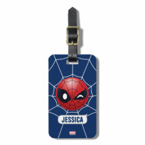 Winking Spider-Man Emoji Luggage Tag