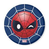 Winking Spider-Man Emoji Magnet