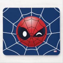 Winking Spider-Man Emoji Mouse Pad